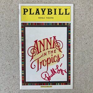Priscill Lopez Vanessa Aspillaga Signed Playbill Anna in the Tropics Open Night
